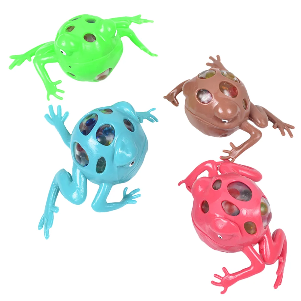 

4 шт., Забавные лягушки, сжимаемые игрушки, сенсорные игрушки, реквизит в подарок (случайный цвет)