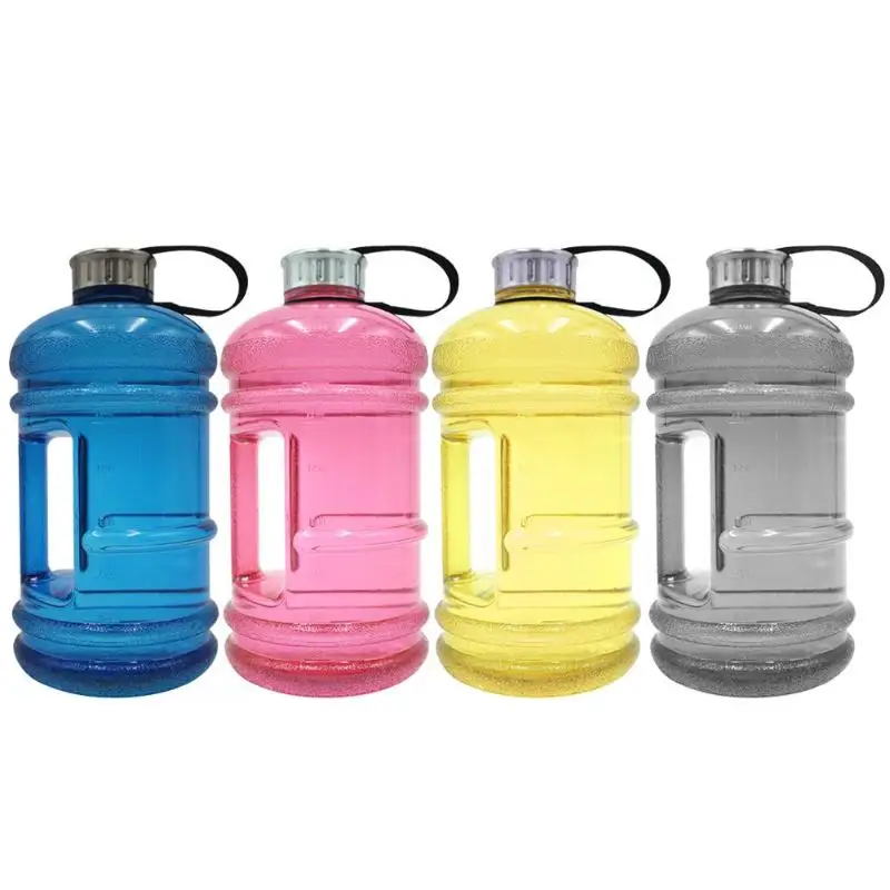 2.2L пластиковая бутылка для воды с большой емкостью, шейкер для уличных походов, герметичный, для тренировок, тренажерного зала, фитнеса, йоги, бутылка с большой чашкой, кувшин для воды