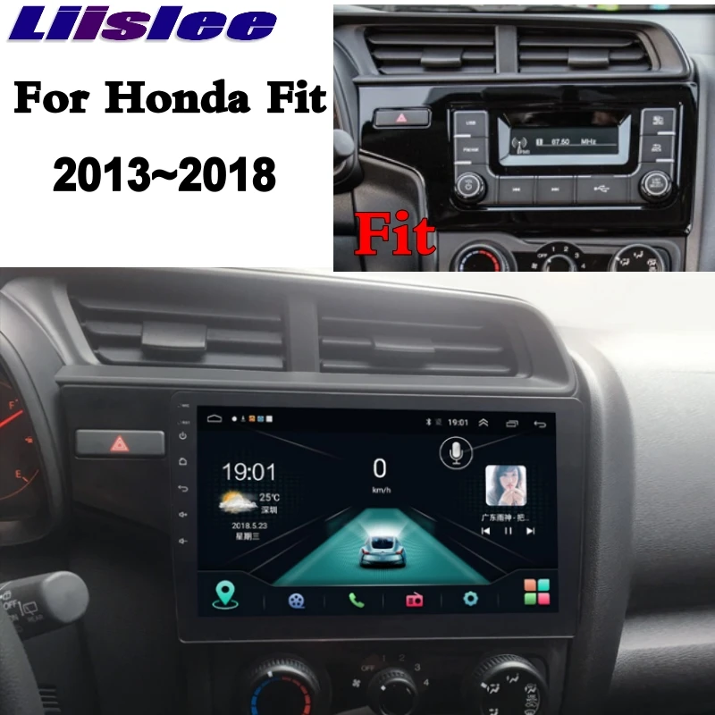 Автомагнитола для Honda Fit Jazz GK 2013 ~ 2018 NAVI LiisLee IPS GPS карты Wi Fi автомагнитола аксессуары