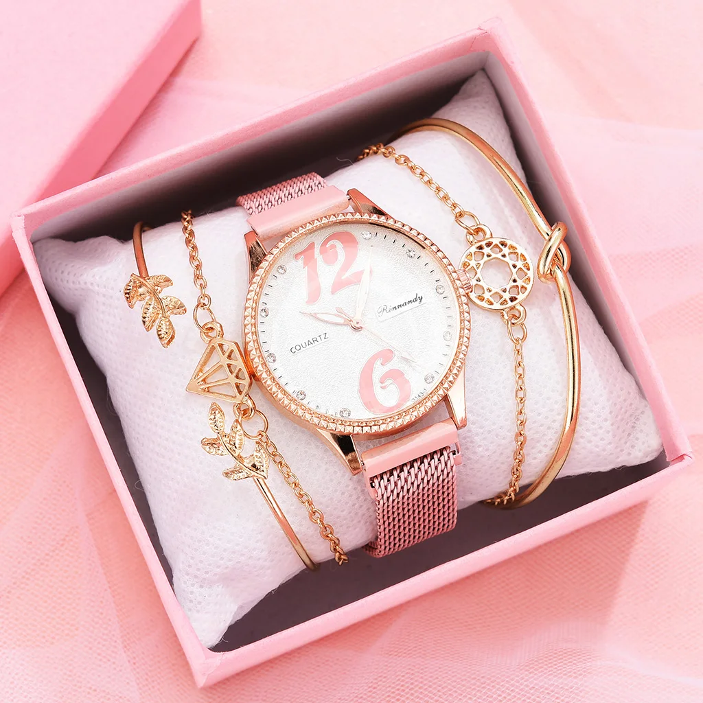 5 шт./комплект женские наручные часы с арабскими цифрами | Наручные