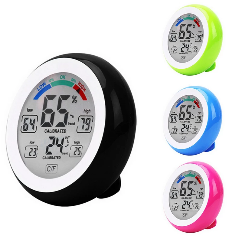 1 шт. термометр гигрометр сенсорный экран Многофункциональный измеритель