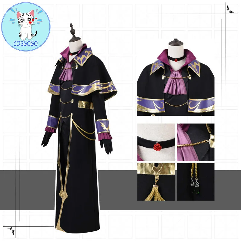 Code Geass Lelouch Lamperouge Косплэй костюм на Хэллоуин Рождество vi Британия для мужчин и