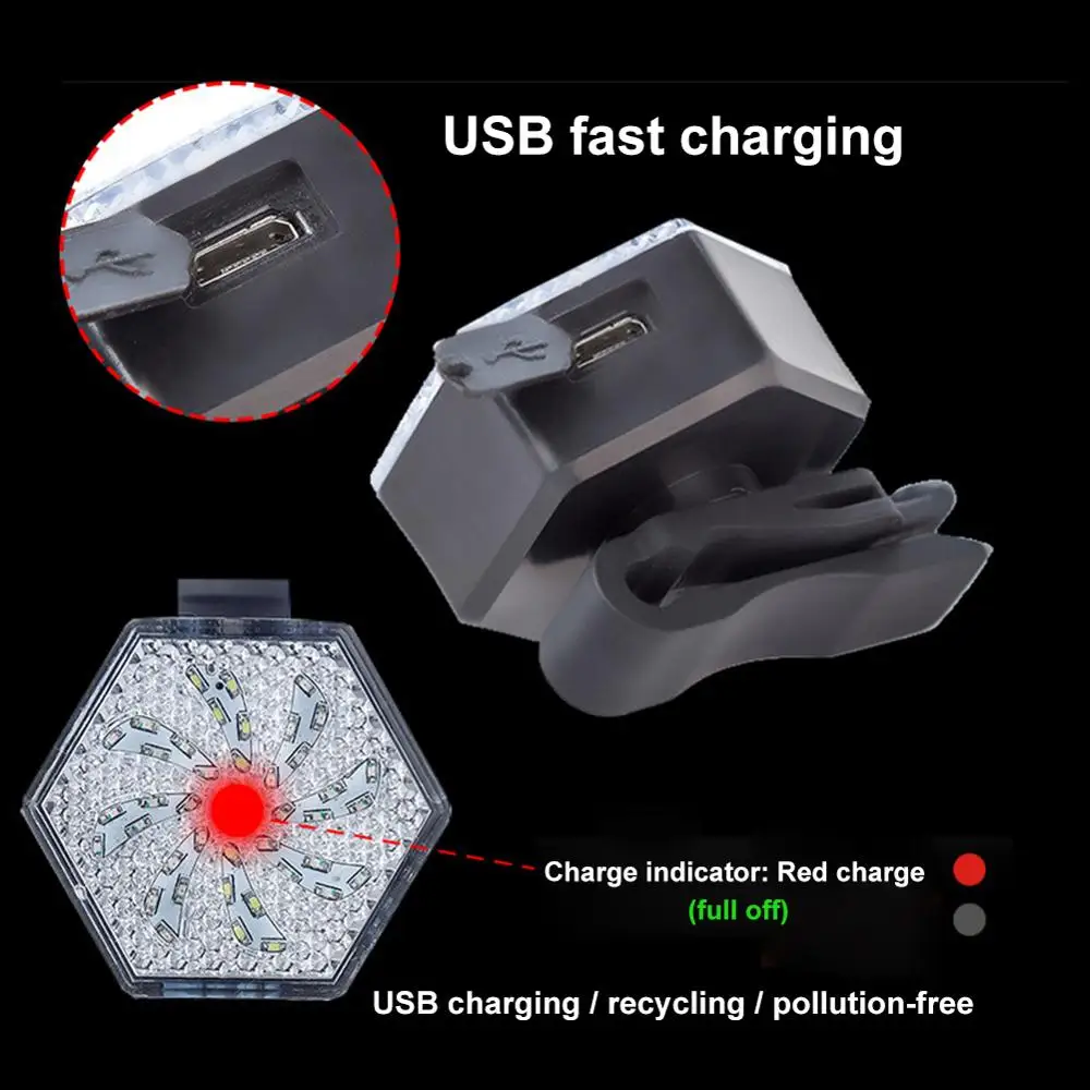 Светодиодный велосипедный задний светильник водонепроницаемый для езды Usb