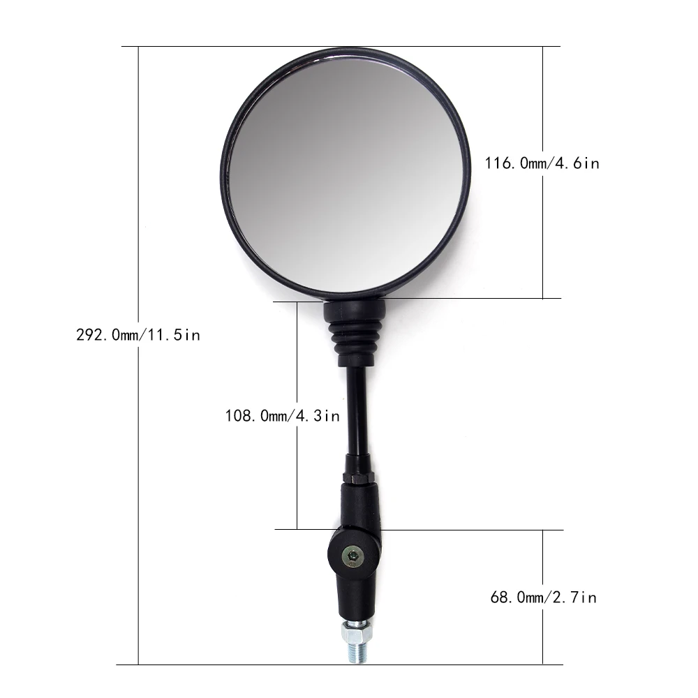 Складное зеркало заднего вида для мотоцикла 8 мм 10 360 дюйма|Боковые зеркала и