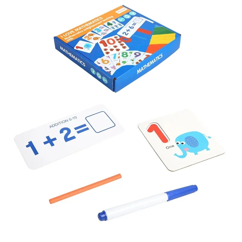 

Математические игрушки Монтессори для детей, Игрушки для раннего развития, деревянные наклейки с подсчетом, познавательные Детские цифры, ...