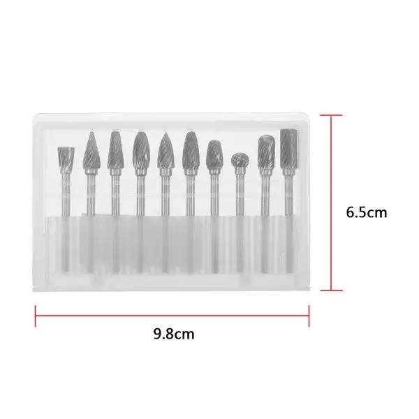 Новое поступление 10 шт. 3 мм хвостовик карбид вольфрама набор заусенцев одна