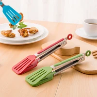 steel utensils salad serving bbq tongs non stick kitchen tongs silicone pizza bread steak clip stainless steel handle utensil