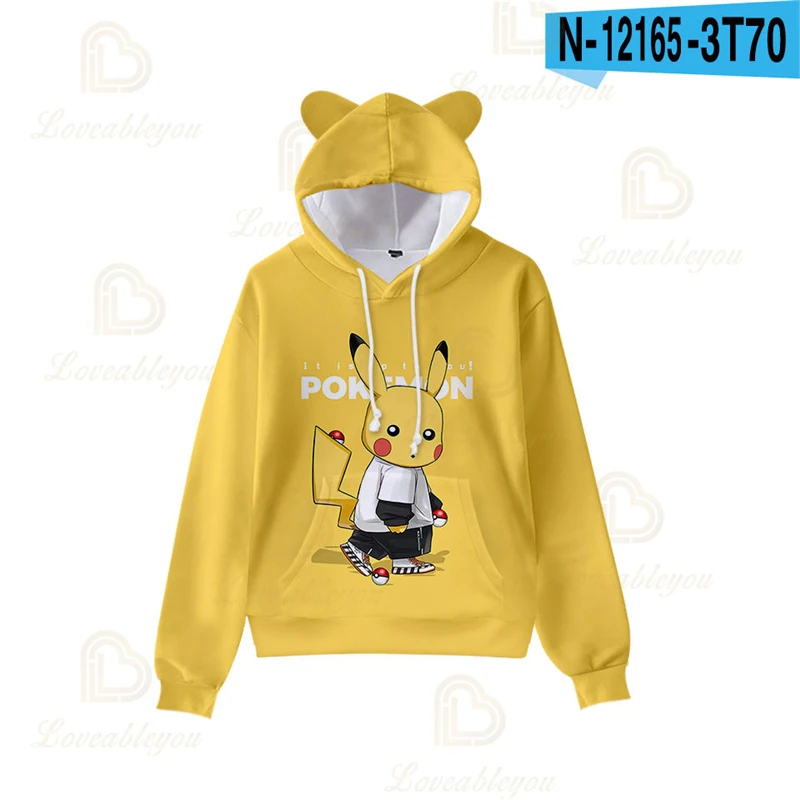 Hoodies Sweatshirt Spring Autumn Harajuku Hoodie for Kids Cosplay Costume Creative Pokemon Sword and Shield 3D Casual Hooded | Мужская