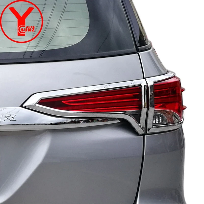 Хромированный светильник крышка для toyota fortuner sw4 2018 2016 2017 2019 аксессуары ABS задний