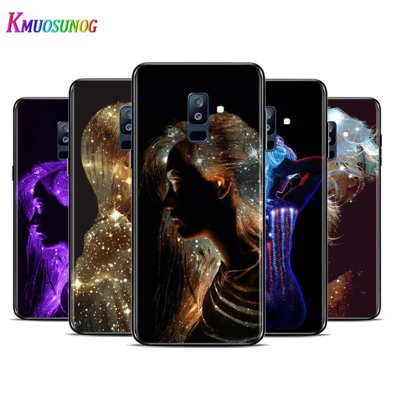 

Sexy fluorescent art For Samsung Galaxy A3 A5 A6 A7 A8 A9 A6S A8S A9S Star Plus 2016 2017 2018 Black Toft TPU Phone Case