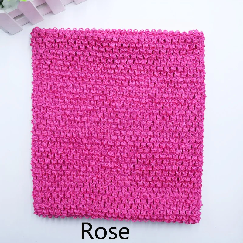 Rose 23x25cm 23x25 см, 10 дюймов, эластичная трикотажная юбка-пачка для вязания крючком на груди, топ-труба для самостоятельной сборки, платье с блестками, юбка, Рождественская фатиновая кружевная ткань - Цвет: Rose 23x25cm