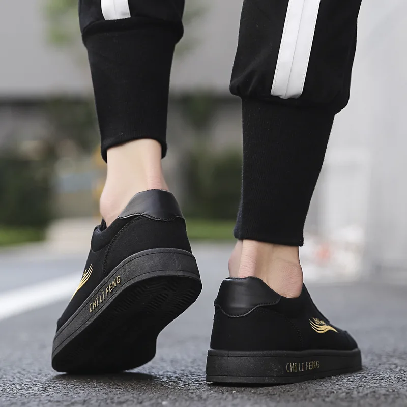 

new canvas shoes men's lace up casual shoes fashion board shoes men's shoes