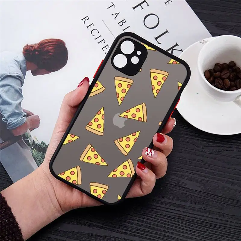 

hamburger Pizza delicious food Phone Cases matte transparent For iphone 7 8 11 12 plus mini x xs xr pro max cover