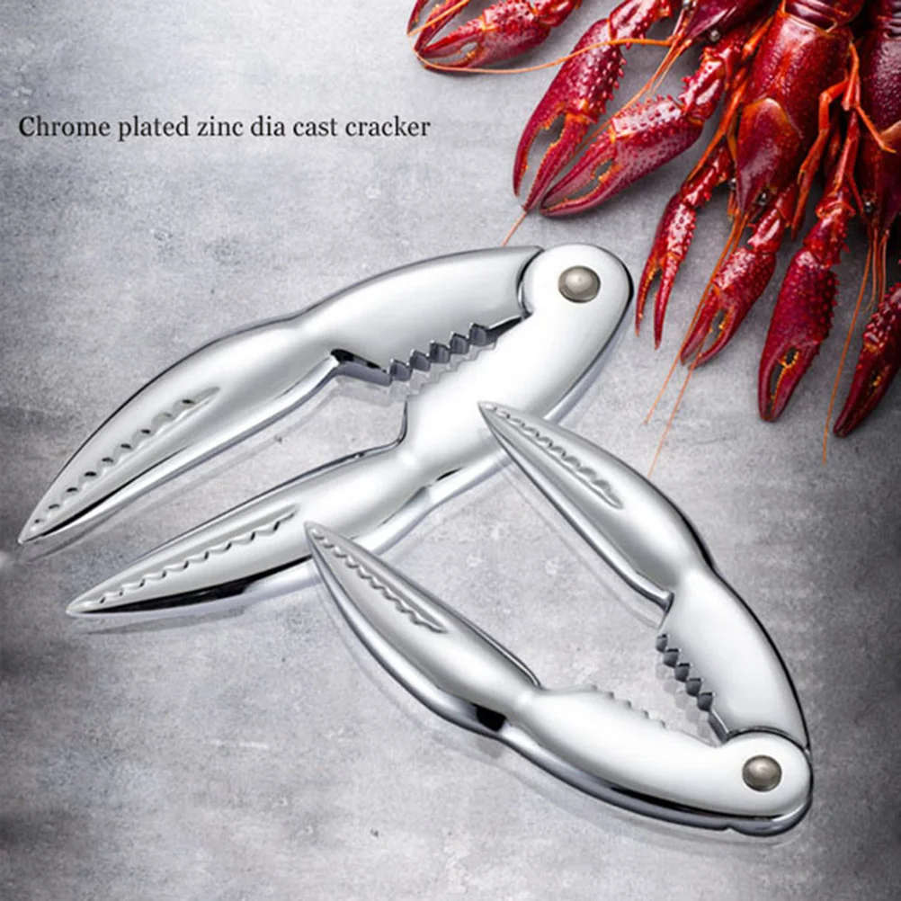 

1pc Alloy Crab Claw Pincers Seafood Clip Lobster Peeling Walnut Clips Kitchen Gadget for Home (Silver)