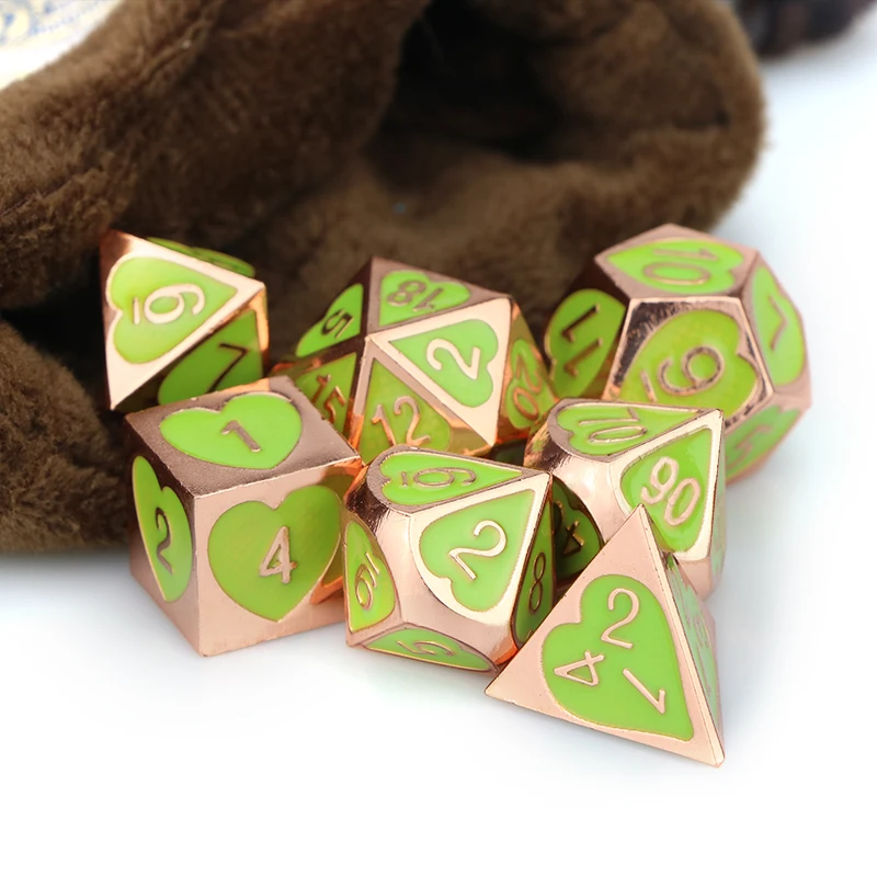 Металлические игральные кости dnd комплект многогранные набор ролевые игры в d20