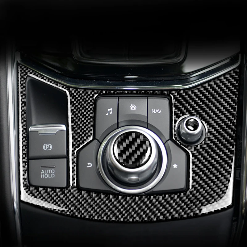 

Автомобильный Стайлинг из настоящего углеродного волокна, электронная панель ручного тормоза, защитная накладка для Mazda CX-5 CX5 2017 2018, только LHD