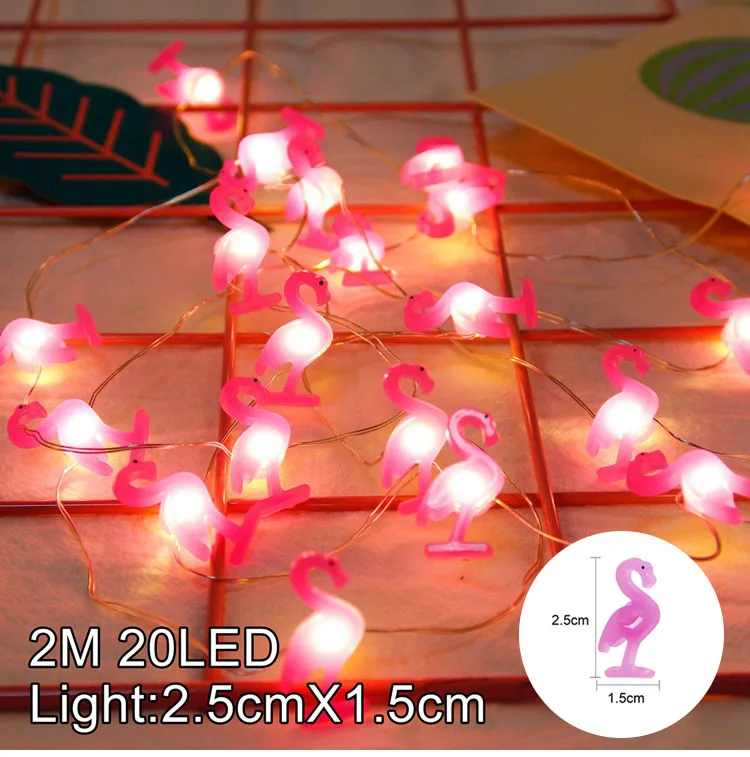 flamingo light Мяч/Фламинго светодиодный гирлянды Батарея гирлянда светодиодный украшения на Рождество для отдыха и вечеринок светодиодный свет декор для приготовления пищи на воздухе дома - Цвет: flamingo light