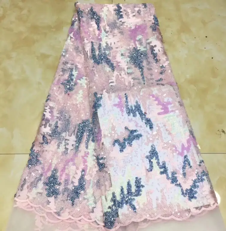 Красивая яркая нигерийская ткань для вечернего платья Новая африканская вышитая