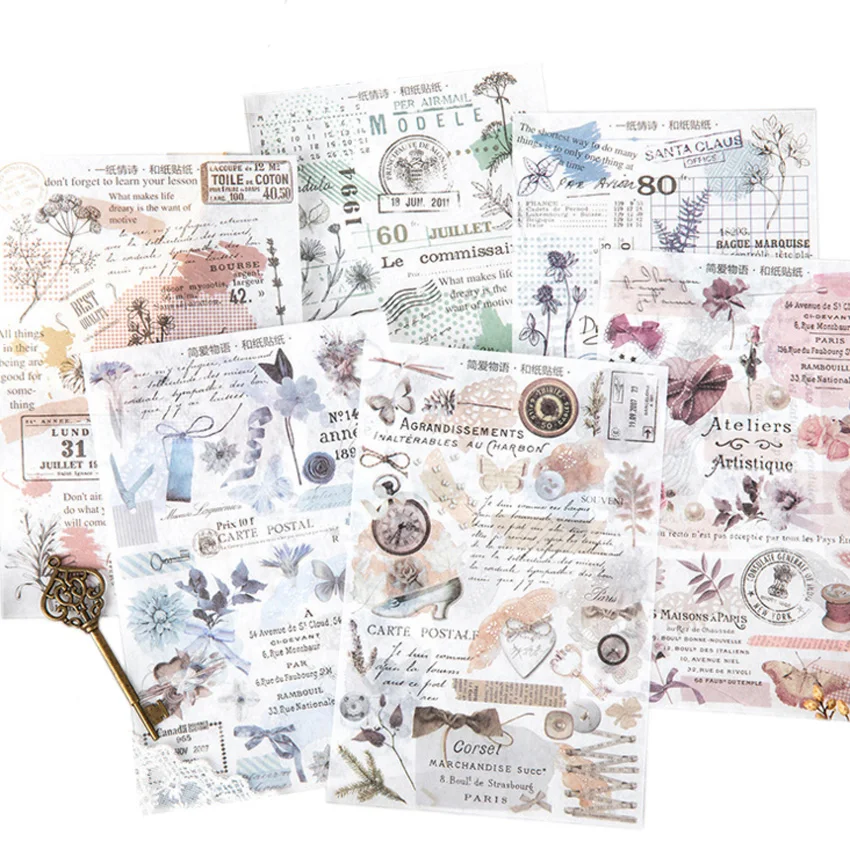 3pcs/lot Romantic store series Decorative Sries Stickers Scrapbooking DIY Diary Album Stick Label Gift for Party | Дом и сад