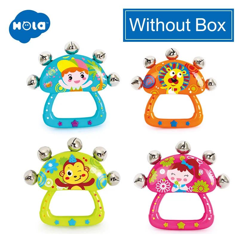 WITHOUT BOX 1 шт. HOLA 3102E детские погремушки музыкальная игрушка, ручной Колокольчик, Обучающие Ручные погремушки, Игрушка музыкальный инструмент ребенка ручной Колокольчик - Цвет: WITHOUT BOX