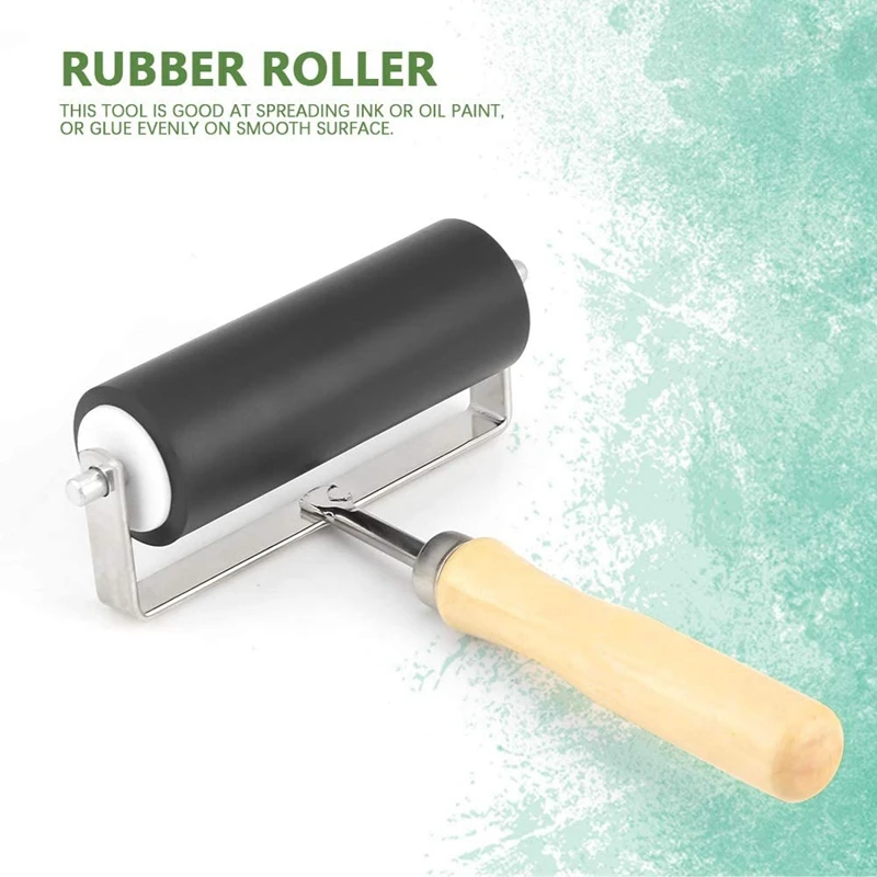 

Rubber Roller Brush Paint Roller Rubber Roller Brush Ink and Oil Paint Craft Fine Art Painting Tools