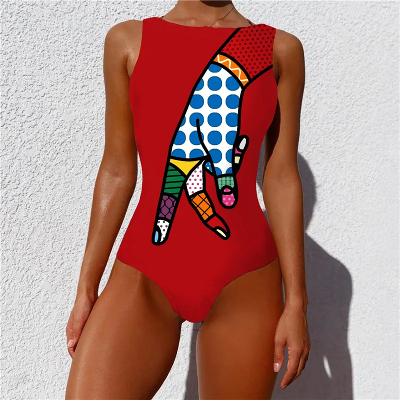 

One Piece Swimsuit 2021 Sexy Women Swimwear Brand swimsuit Vintage Retro Bathing Suits Safe Beach Wear Cut Backless Monokini XXL