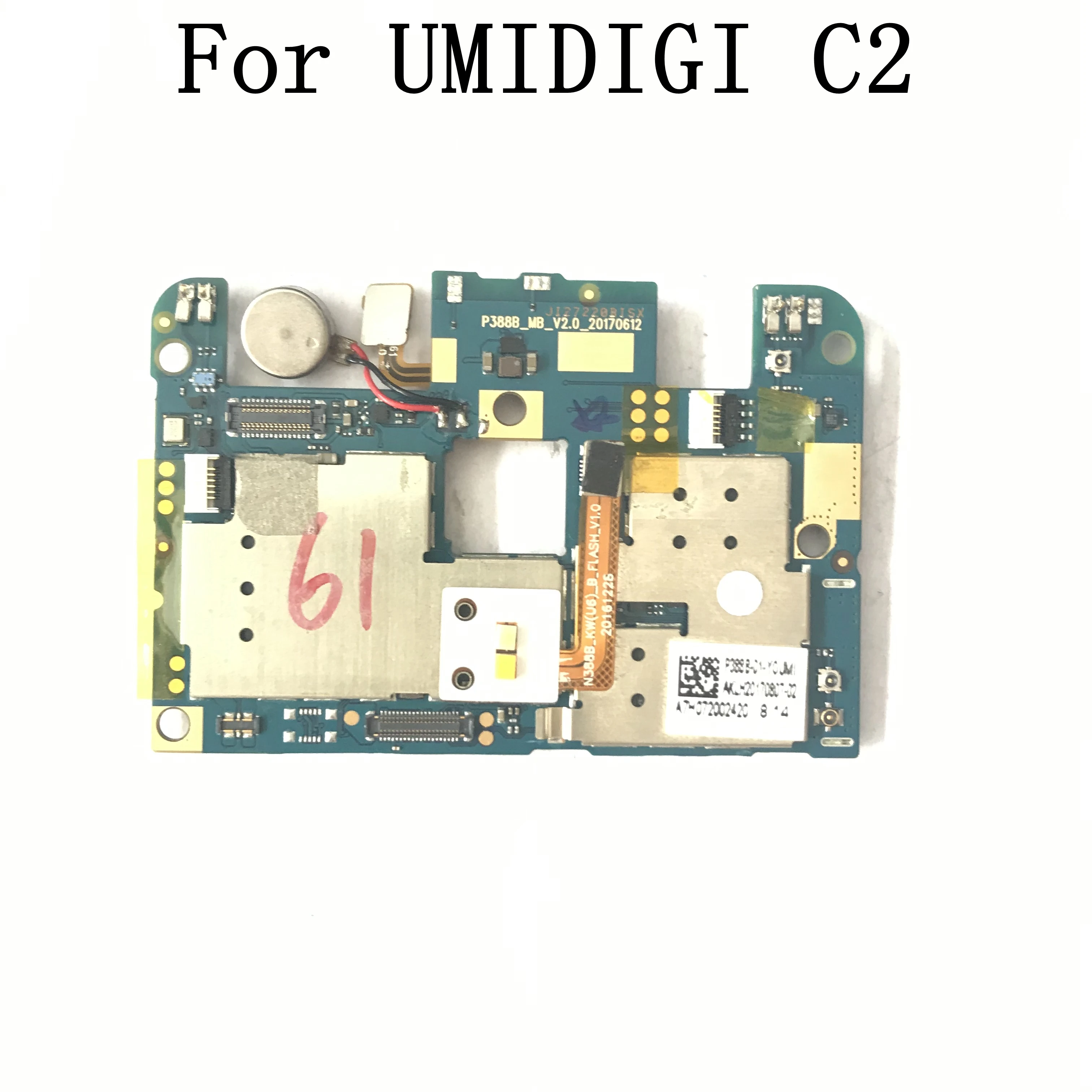 Материнская плата UMIDIGI C2 б/у 4 Гб ОЗУ + 64 ПЗУ материнская для смартфона MTK6750T восемь