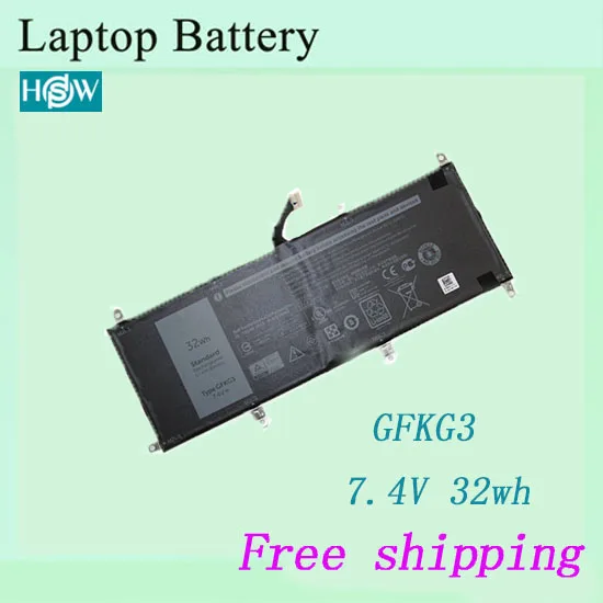 100% новый GFKG3 Аккумулятор для ноутбука Dell Venue 10 Pro 5056 Tablet Series батарея Бесплатная