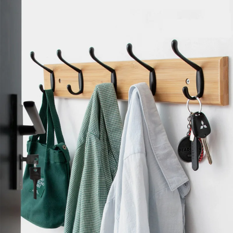 

Nordic Fashion Home Decor Coat Hook Organizer Double Hooks Hallway Bedroom Door Hat Clothes Rack Hanger Kitchen Toilet Wall Hook