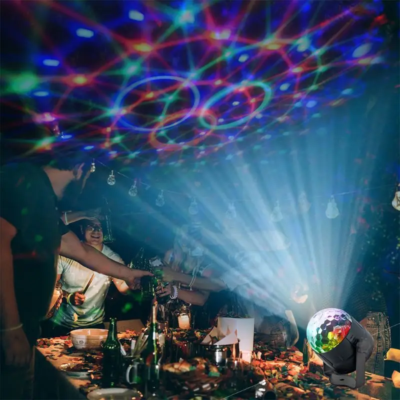 DJ Disco Stage Party 15 Colors LED Ball Light Remote Control Projector Lamp Set Y98E | Лампы и освещение