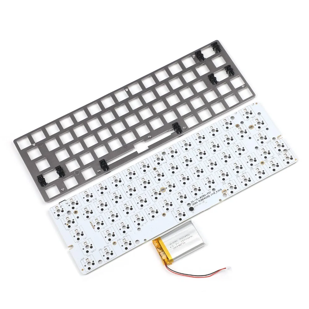 GK64 GK64S клавиатура комплект CNC деревянный корпус Bluetooth Проводная пластина pcb