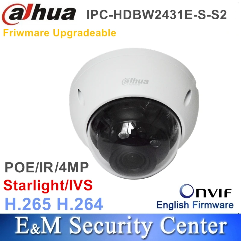 Оригинальная видеокамера Dahua IPC 4 МП HDBW2431E S S2 встроенная инфракрасная Сетевая