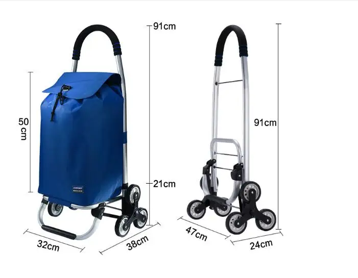 21% Алюминиевая тележка для шоппинга маленькая пожилых людей домашняя легкая