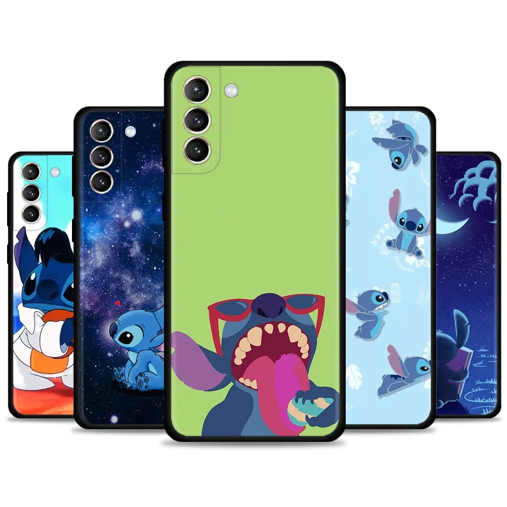 

Case For Samsung Galaxy S10 S9 S8 Plus S10e S7 Edge Silicone Fundas TPU Cover Disney Stitch Blue