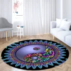 Кружевные круглые коврики с мандалой, коврик для входной двери в гостиную, спальню, домашний коврик с большим принтом тайцзи Инь Ян, декоративные коврики темного цвета