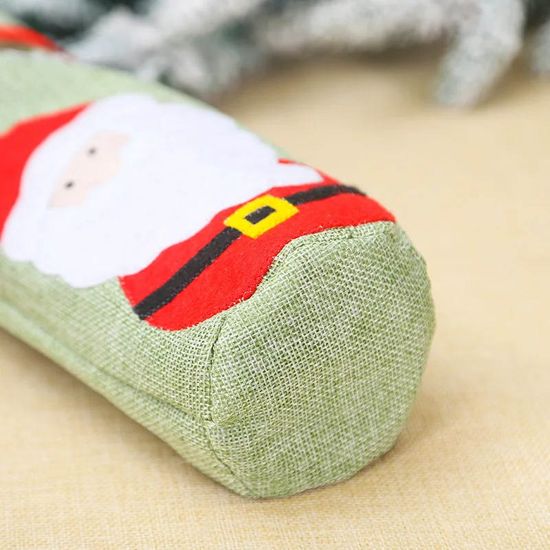 

10pcs christmas decorations for home champagne wine bottle cover Santa Claus linen Non-woven fabric natal navidad bottle cover