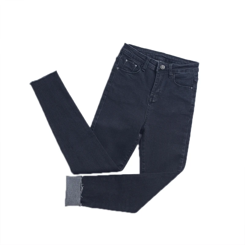 Новинка обтягивающие джинсы стрейч с высокой талией женские потертые винтажные