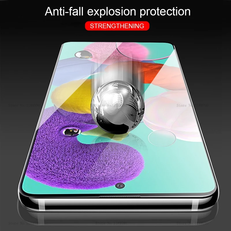 9D полное покрытие закаленное стекло для Samsung Galaxy A51 A71 A72 A70 A50 A42 A52 A32 защита экрана A