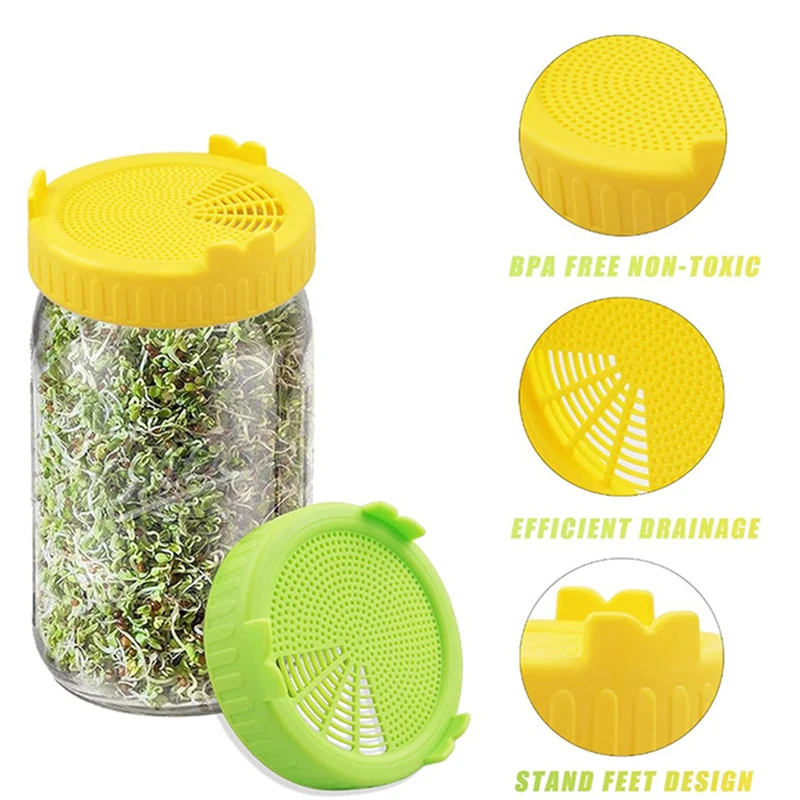 86mm Bean Seed Screen Plastic Sprouting Strainer Lids Covers Cap For Wide Sprouter Germination Cover Grow Sprout | Дом и сад