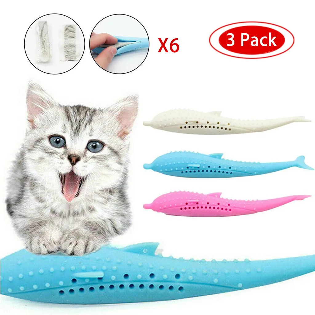 Игрушки для домашних животных Мягкая интерактивная зубная щетка в форме кошки