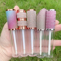 100pcs empty transparent lip gloss tubes plastic lip balm tube lipstick mini sample cosmetic container with silver cap f3803