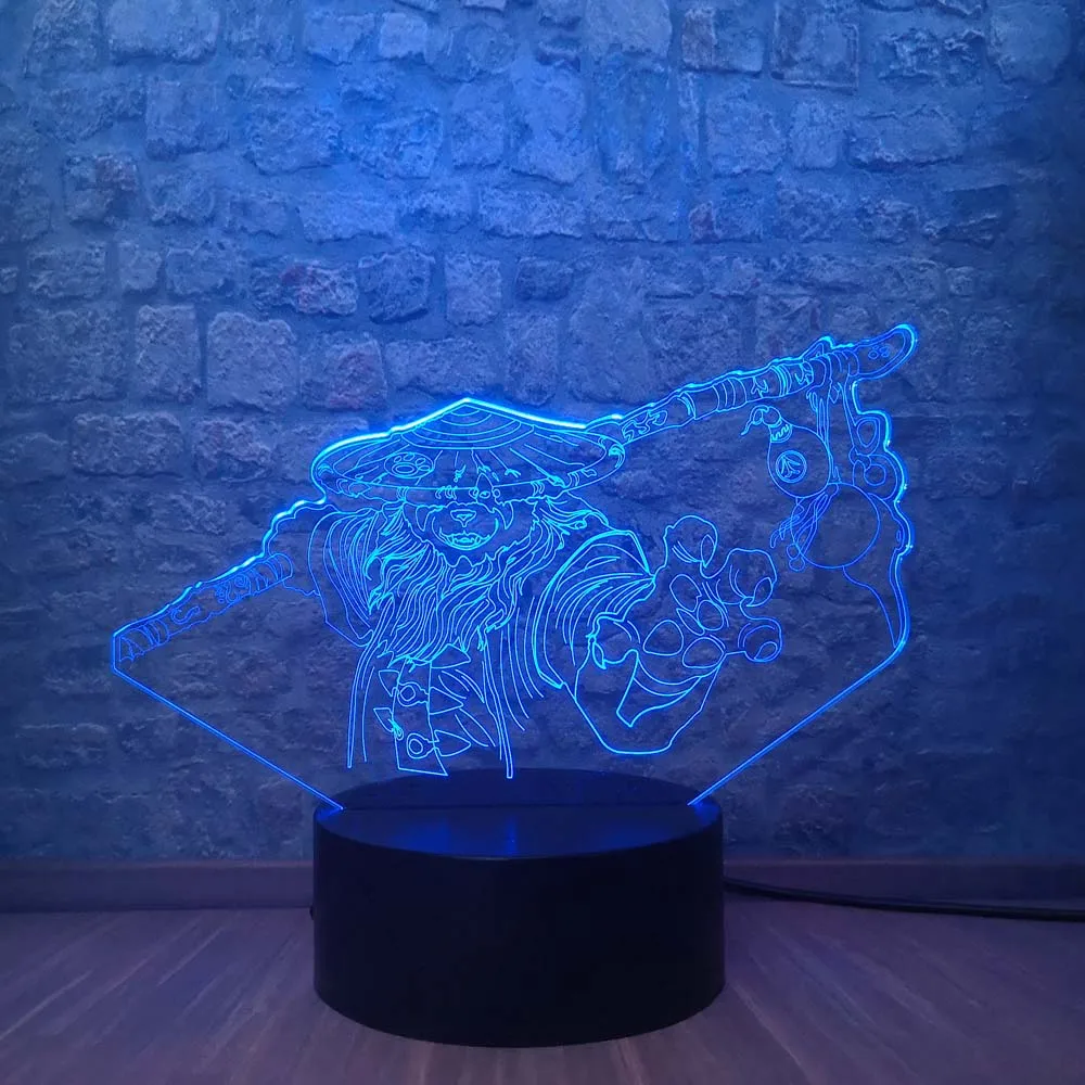 3D лампа World Of Warcraft Mists of Pandaria светодиодный детский Ночной светильник цветная