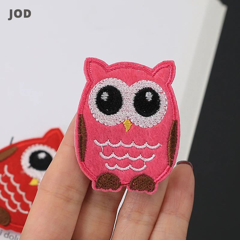 Цветные Птицы Сова железные нашивки в полоску вышитые для одежды значки