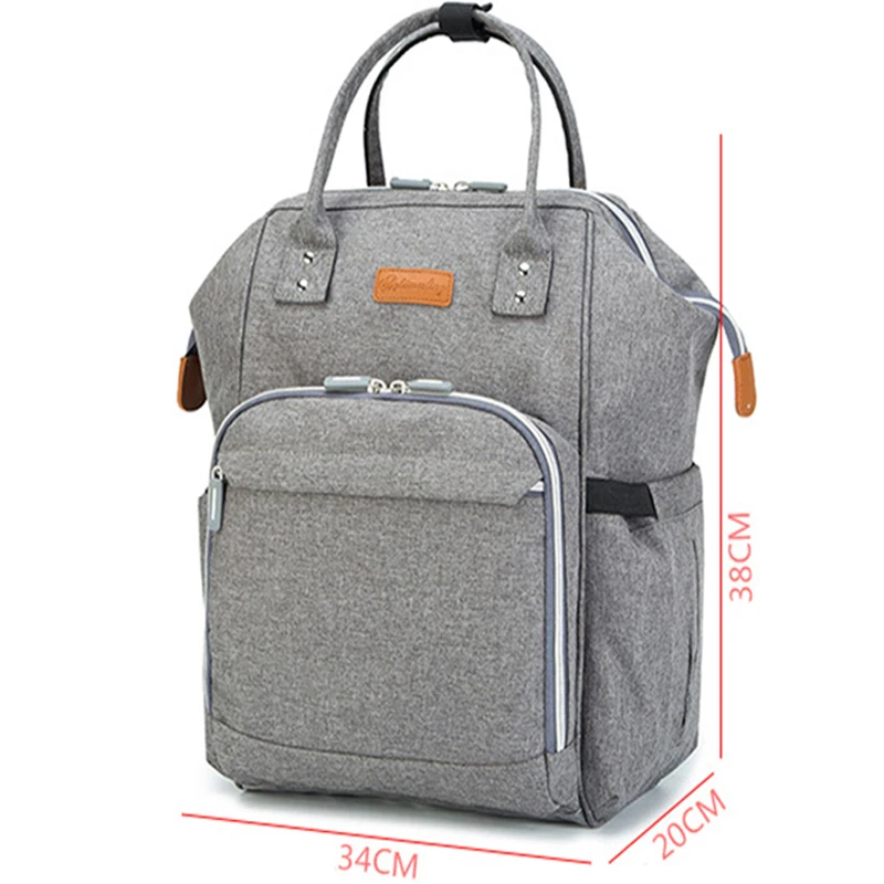 Bolsa de pa&ntilde;ales de maternidad para mam&aacute;, ganchos para cochecito, bolsa de pa&ntilde;ales de beb&eacute; de gran capacidad, mochila de viaje, bolsa de lactancia de dise&ntilde;ador, cuidado del beb&eacute;-4