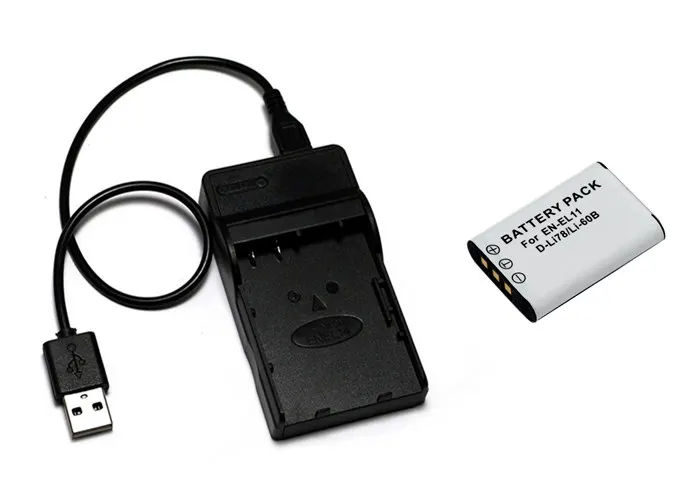 D-LI78 DLI78 EN-EL11 EL11 Батарея+ USB Зарядное устройство для Pentax Optio S1 M50 M60 V20 W60 L50 W80