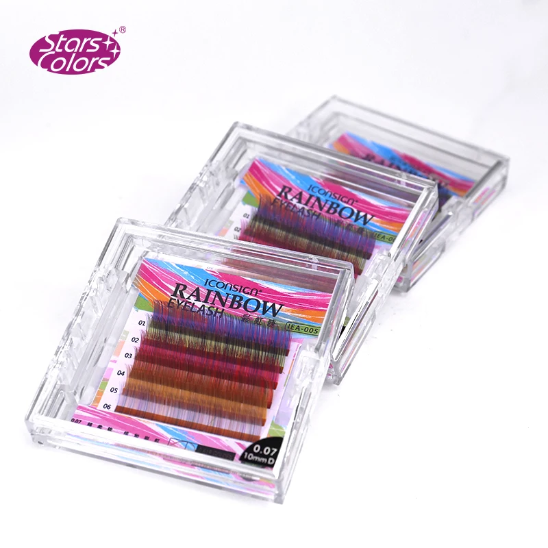 5 коробок/партия мягкие разноцветные ресницы для макияжа|Накладные ресницы| |