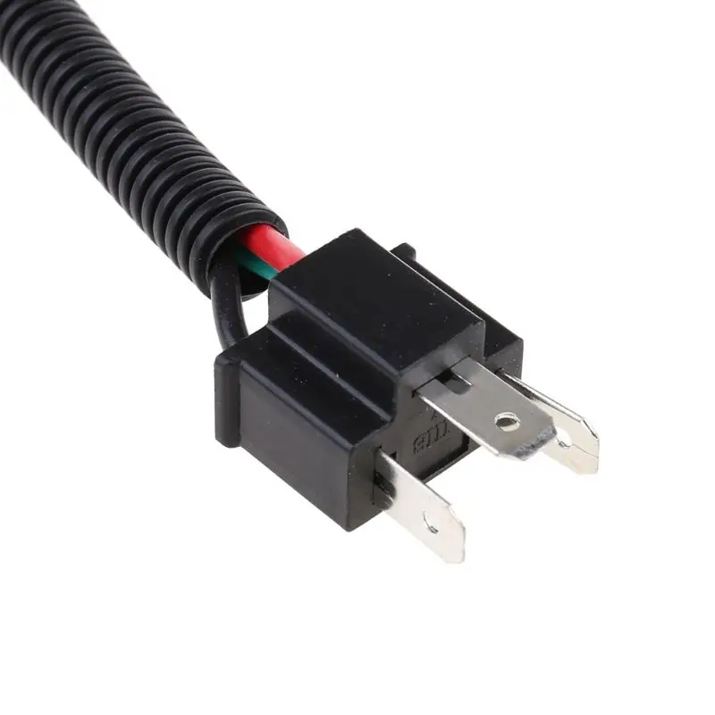 

2Pcs H4 9003 Ceramic Wire Harness Plug Cable Headlights Connector Extension New