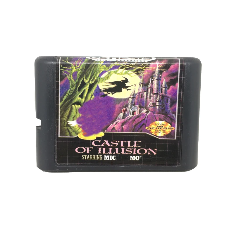 Игровой картридж Замок Иллюзии для 16 битной игры Miky Muse Sega Mega Drive / Genesis System