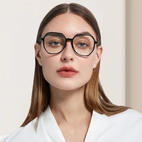 2022 new women blue light blocking glasses frame big oversized optical eyeglasses fashion female eyewear with recipe spectacles