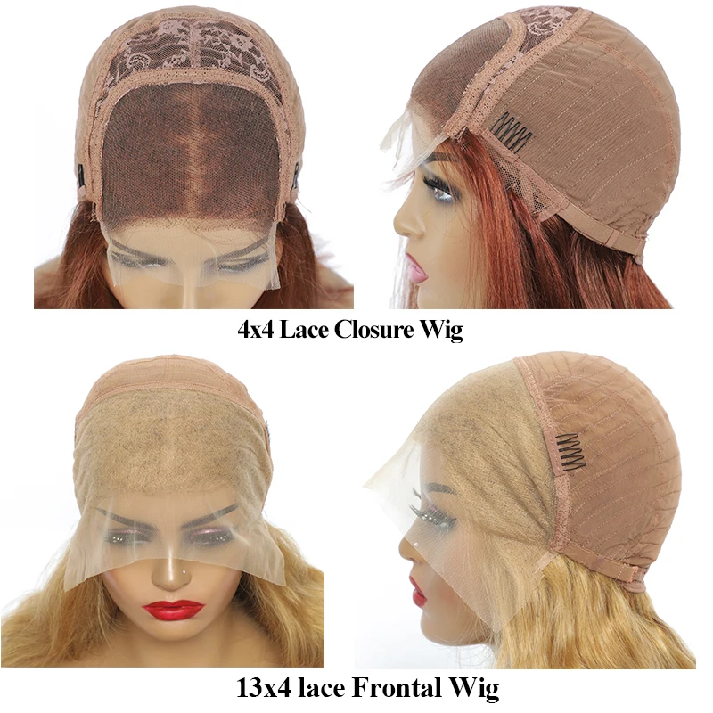 

Ombre Honey Blonde 13x4 Lace Front Human Hair Wigs SOKU Brazilian Body Wave Lace Frontal Wig For Black Women 150% Remy Hair Wig